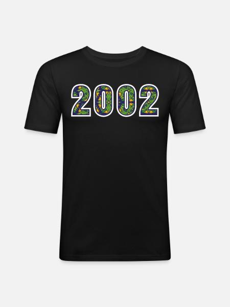 2002 Année Verte - T-shirt près du corps Homme - noir