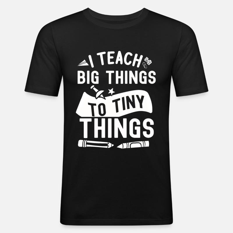 Lehrer - Männer Slim Fit T-Shirt - Schwarz