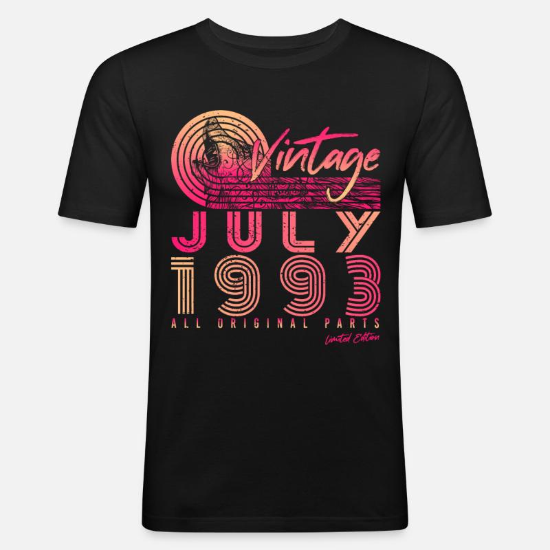 Geschenkidee Für Juli 1993 - Männer Slim Fit T-Shirt - Schwarz