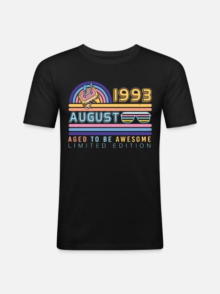 1993 Août Legendär - T-shirt près du corps Homme - noir