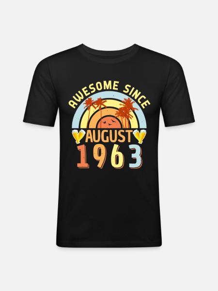 Legendary August 1963 - Men's Slim Fit T-Shirt - black