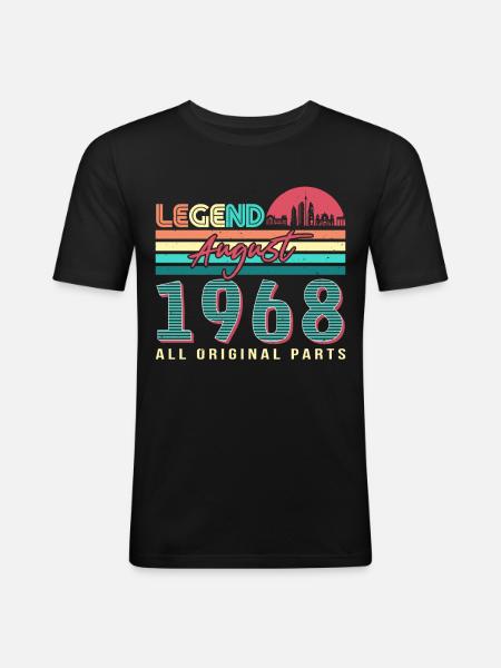 August 1968 Legend - Men's Slim Fit T-Shirt - black
