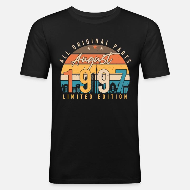 1997 August Gift Idea - Men's Slim Fit T-Shirt - black
