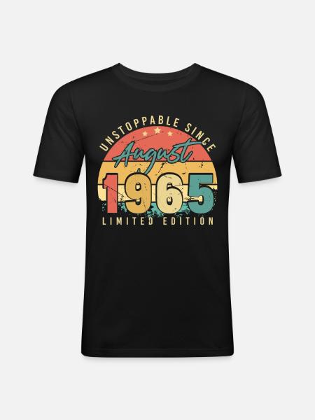 Unstoppable August 1965 - Men's Slim Fit T-Shirt - black
