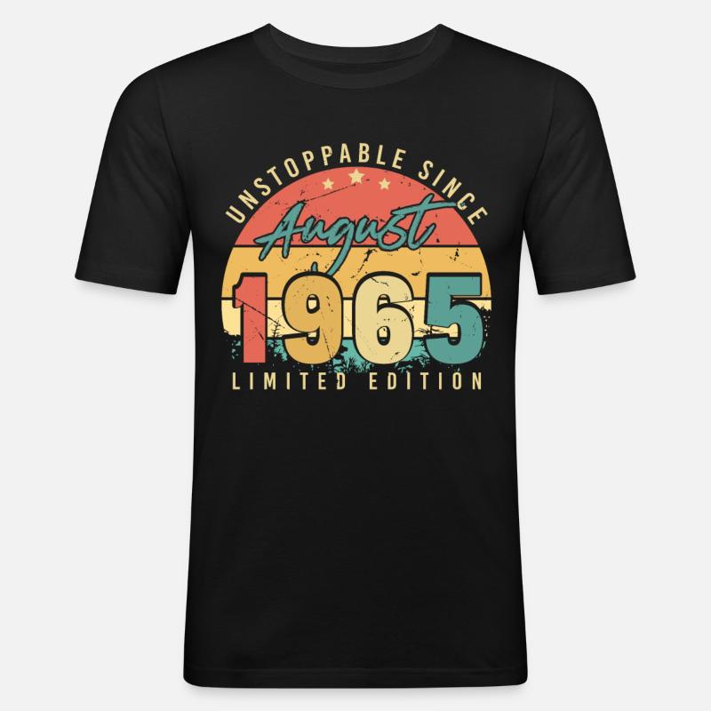 Nicht Zu Stoppen August 1965 - Männer Slim Fit T-Shirt - Schwarz