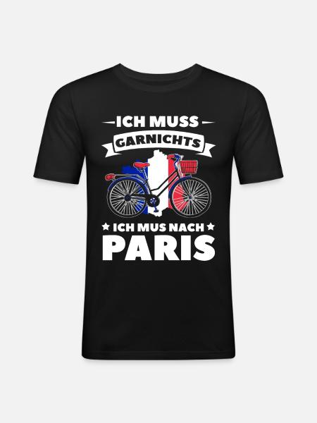 France - Men's Slim Fit T-Shirt - black