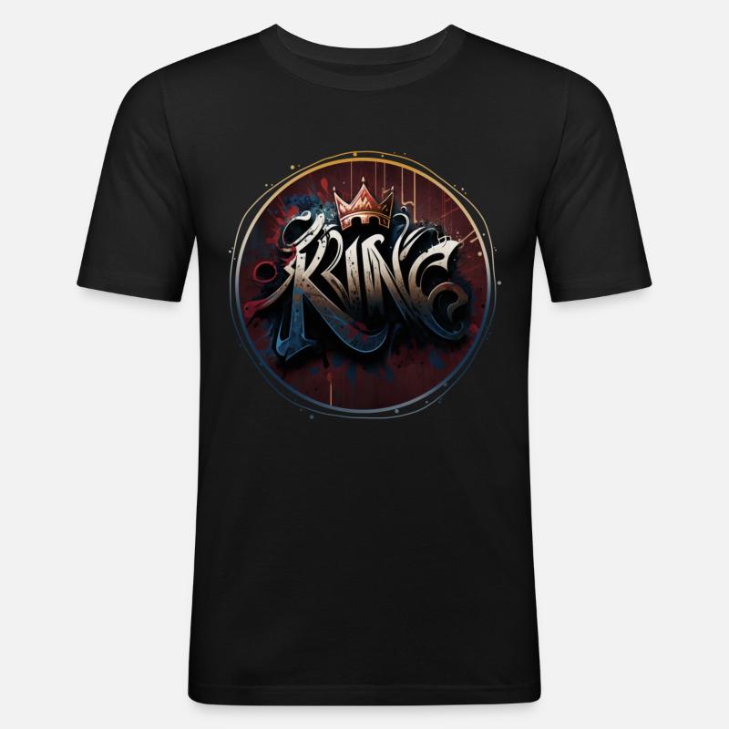 King Graffiti - T-shirt près du corps Homme - noir