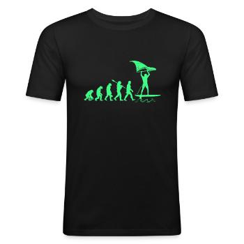 Wing Foil Evolution Singe Homme Foiler Développement - T-shirt près du corps Homme - noir - Devant - Nik (191cm)