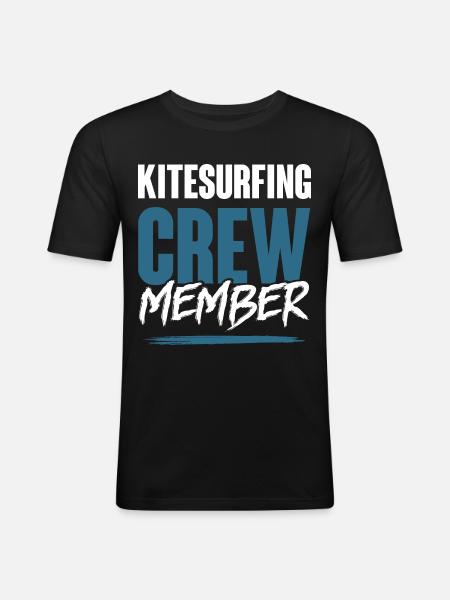 Équipe de kitesurf - T-shirt près du corps Homme - noir