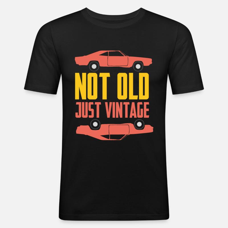 Oldtimer - Männer Slim Fit T-Shirt - Schwarz
