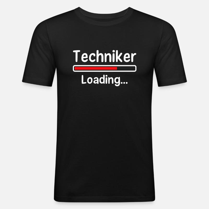 Techniker loading... - Männer Slim Fit T-Shirt - Schwarz