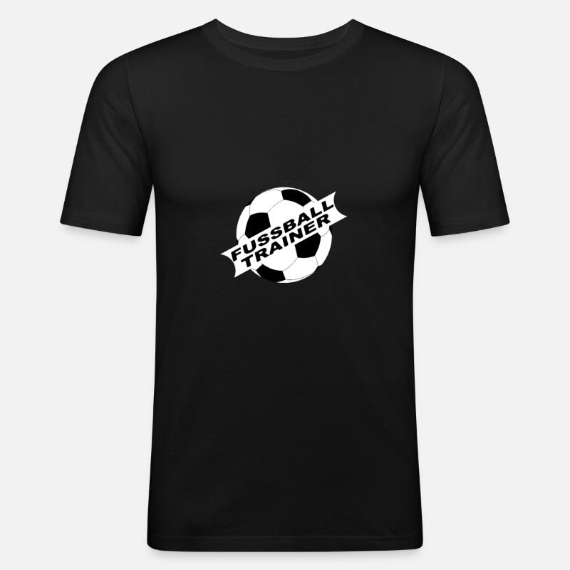 Fussball, Trainer, Coach - Männer Slim Fit T-Shirt - Schwarz
