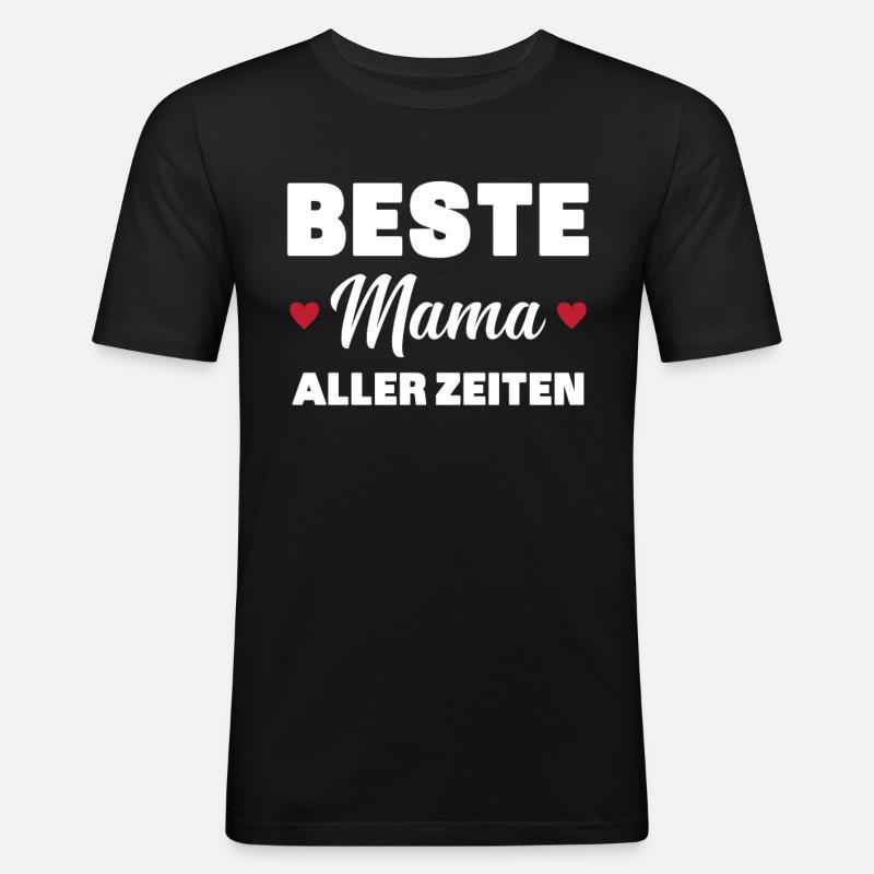 Beste Mutter aller Zeiten - Männer Slim Fit T-Shirt - Schwarz