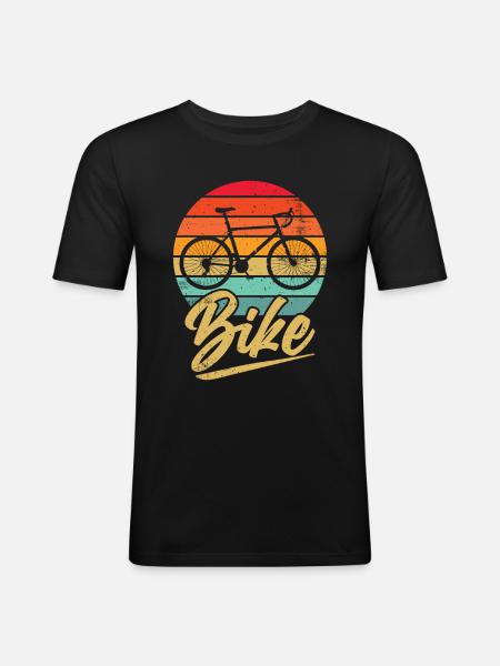 Vélo Rétro VTT VTT - T-shirt près du corps Homme - noir