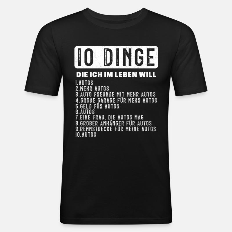 Auto Tuning Schrauber - Männer Slim Fit T-Shirt - Schwarz