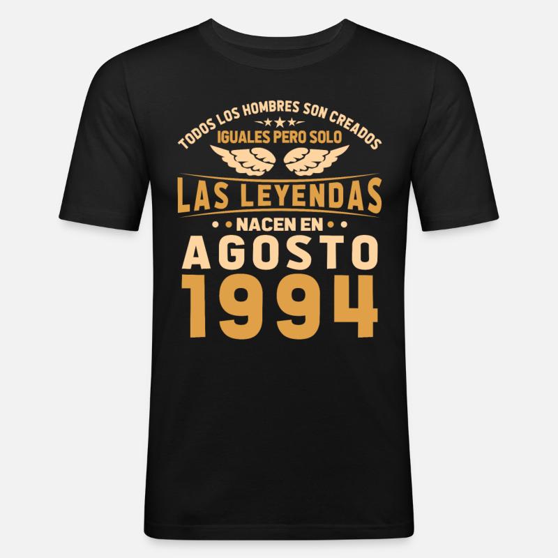Die Legenden August 1994 - Männer Slim Fit T-Shirt - Schwarz