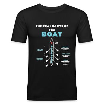Rowers kayak water sports canoe gift - Men's Slim Fit T-Shirt - black - Front - Nik (191cm)