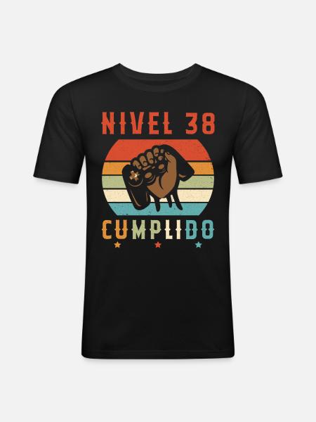 Niveau 38 complete - T-shirt près du corps Homme - noir