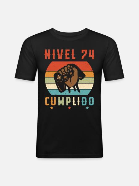 Niveau 74 complete - T-shirt près du corps Homme - noir