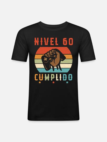 Niveau 60 complete - T-shirt près du corps Homme - noir