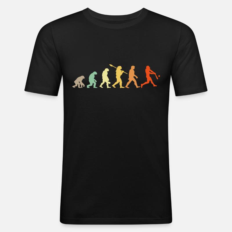 Baseball Evolution Baseball Player Gift - Men's Slim Fit T-Shirt - black