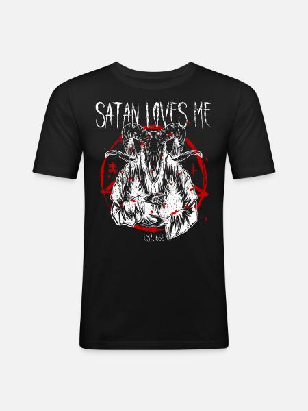 Satanist Baphomet Satanism - Men's Slim Fit T-Shirt - black