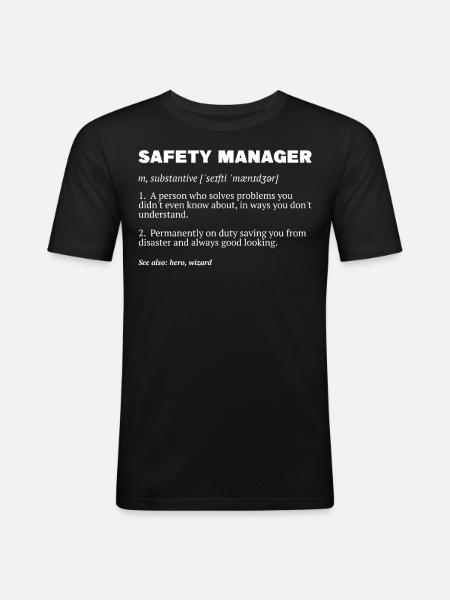 Safety Manager Safety Officer - Men's Slim Fit T-Shirt - black