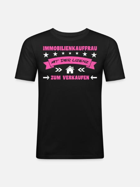 Dire agent immobilier agent immobilier - T-shirt près du corps Homme - noir