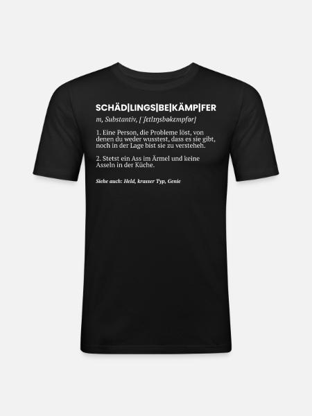Kammerjäger Schädlingsbekämpfer - Männer Slim Fit T-Shirt - Schwarz