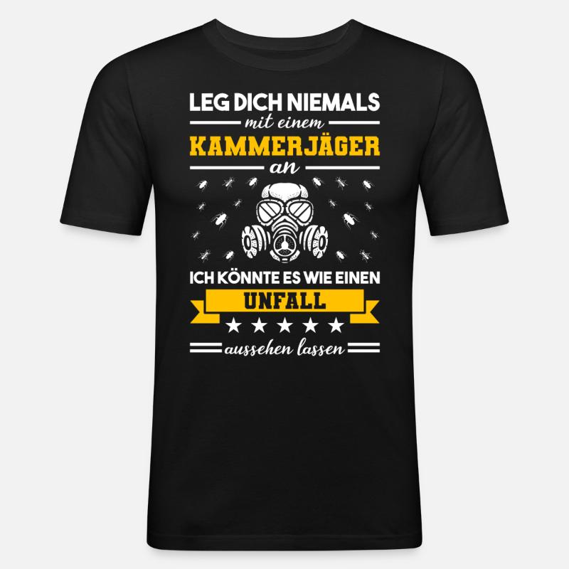 Kammerjäger Schädlingsbekämpfer - Männer Slim Fit T-Shirt - Schwarz