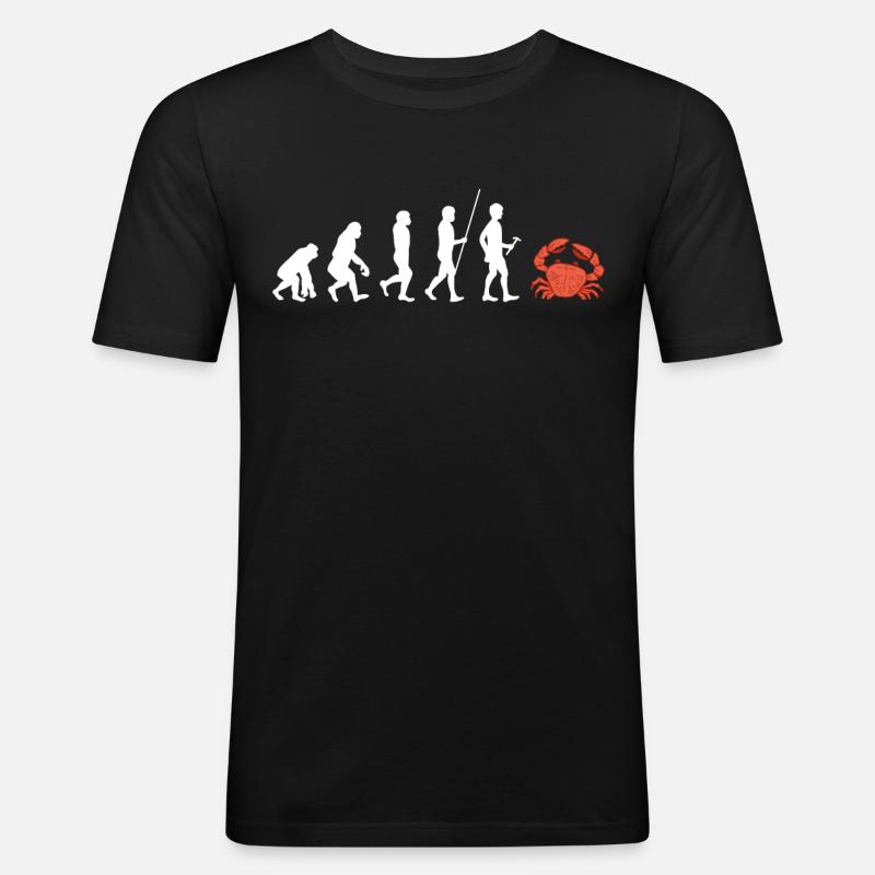 Krebs - Männer Slim Fit T-Shirt - Schwarz