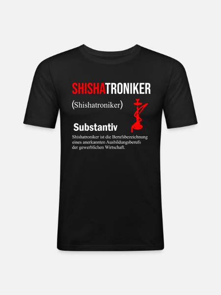 Shisha - Männer Slim Fit T-Shirt - Schwarz
