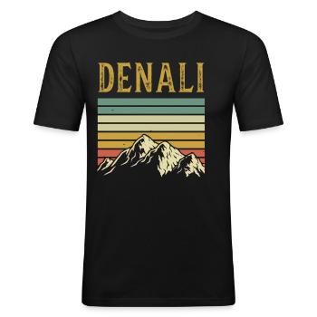 Alaska - T-shirt près du corps Homme - noir - Devant - Nik (191cm)
