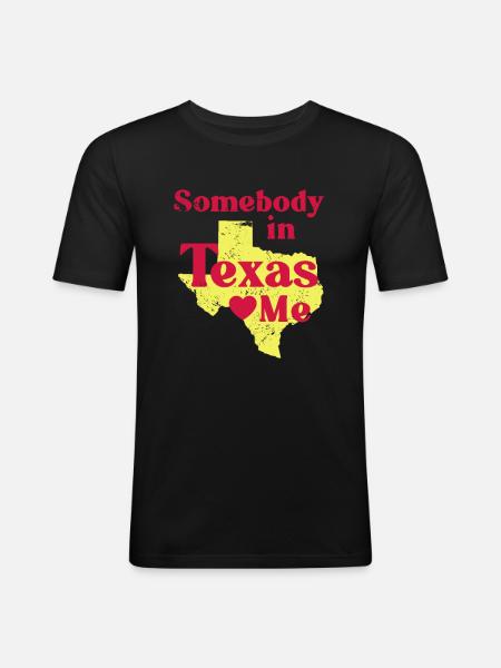 Texas - Men's Slim Fit T-Shirt - black