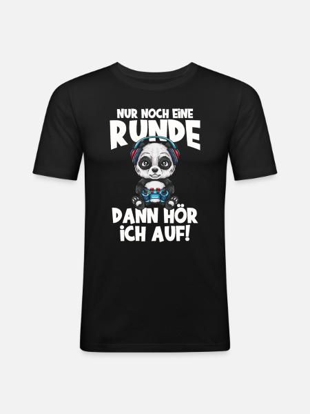 Zocken - Männer Slim Fit T-Shirt - Schwarz