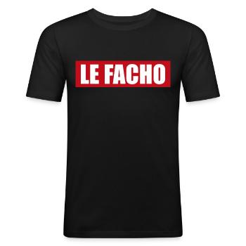 Le facho | cadeau marrant pour droitard - T-shirt près du corps Homme - noir - Devant - Nik (191cm)