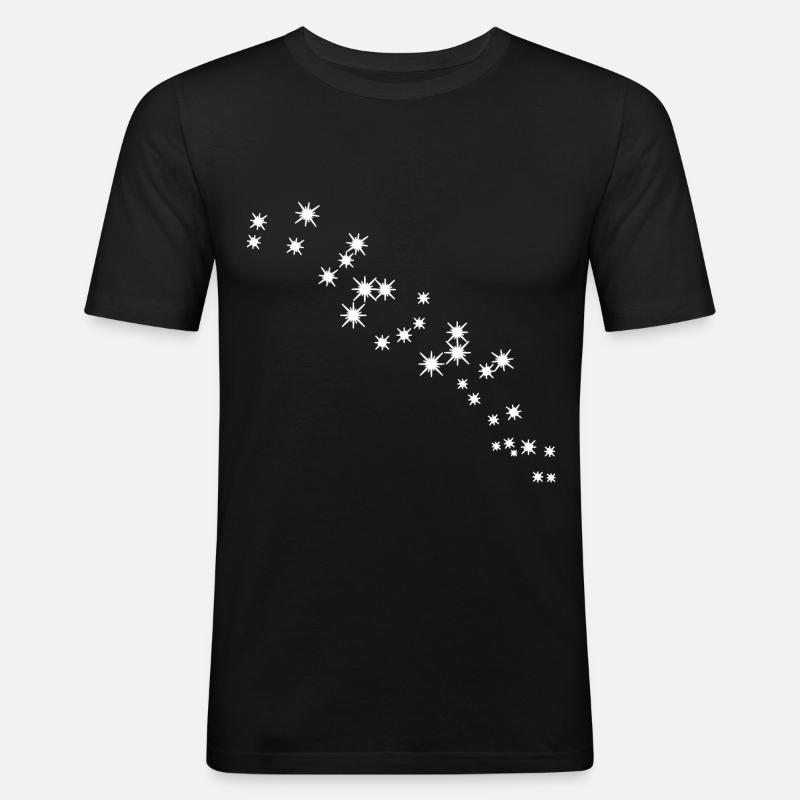 Sternschnuppe - Männer Slim Fit T-Shirt - Schwarz