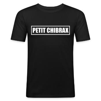 petit chibrax | cadeau beauf | petite bite - T-shirt près du corps Homme - noir - Devant - Nik (191cm)