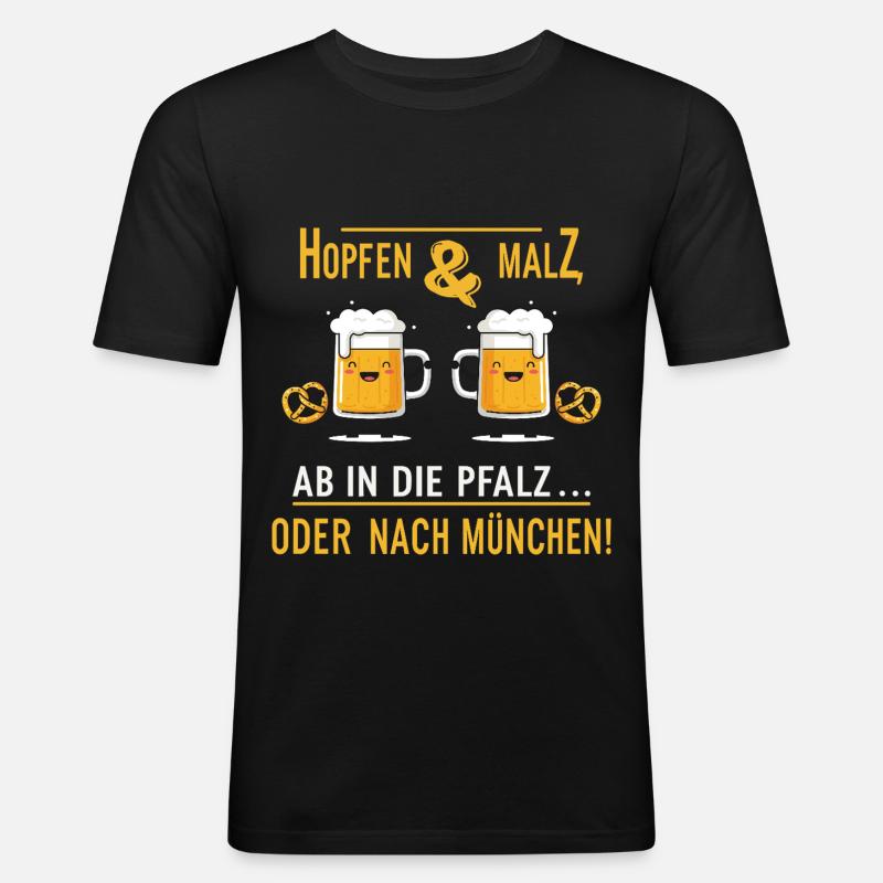 Bierfest - Männer Slim Fit T-Shirt - Schwarz