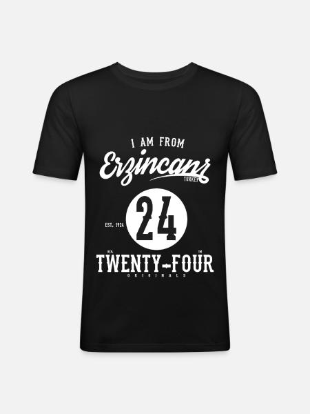 24 ERCINCAN - Men's Slim Fit T-Shirt - black