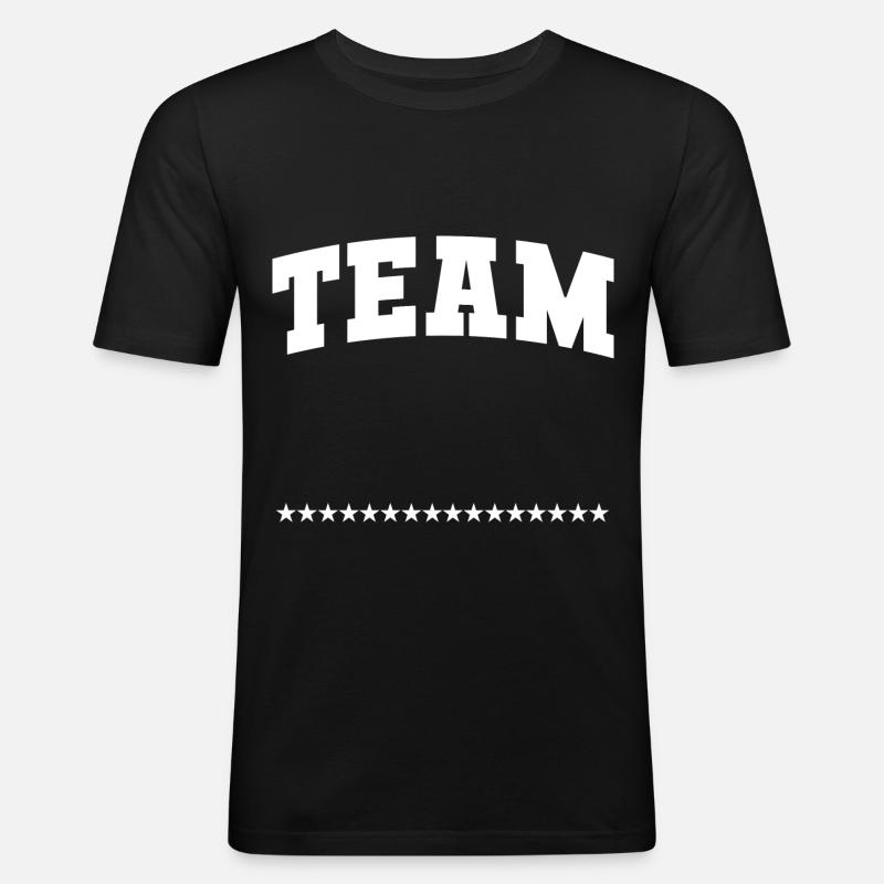 Team - Männer Slim Fit T-Shirt - Schwarz