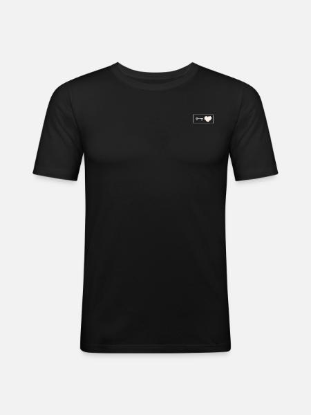 Heart with key - Men's Slim Fit T-Shirt - black