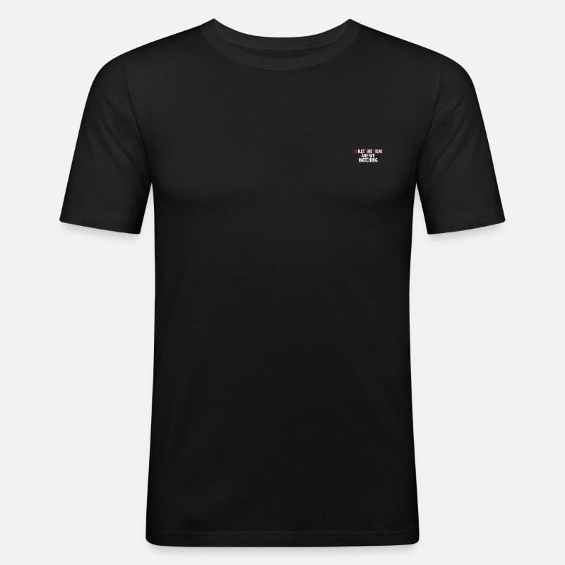 WTFAWW Basic on Black - Männer Slim Fit T-Shirt - Schwarz