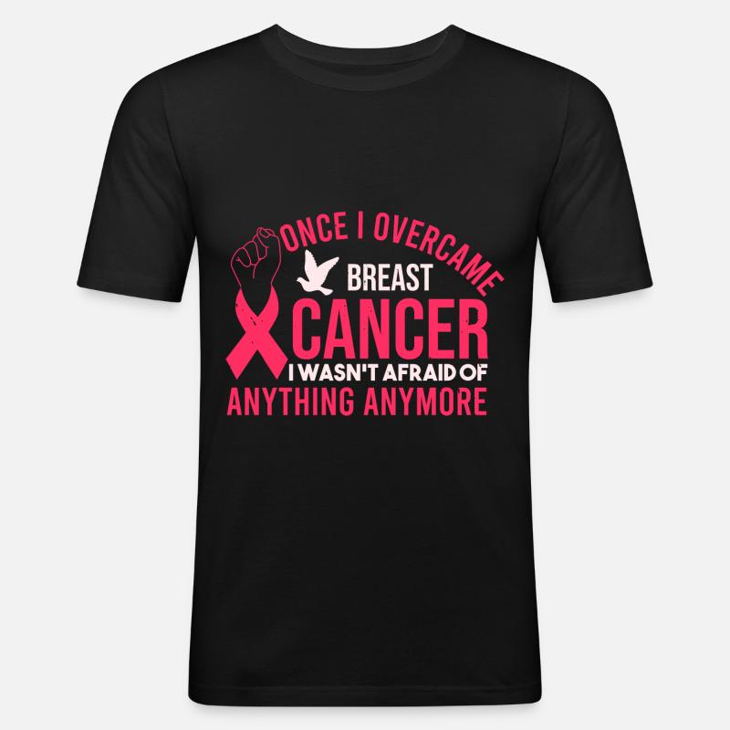 Brustkrebs überleben - Männer Slim Fit T-Shirt - Schwarz