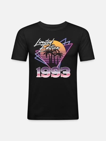 SW 1993 triangles limited edition - Men's Slim Fit T-Shirt - black