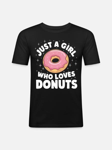 Donut Donuts Candy Bagel - Men's Slim Fit T-Shirt - black