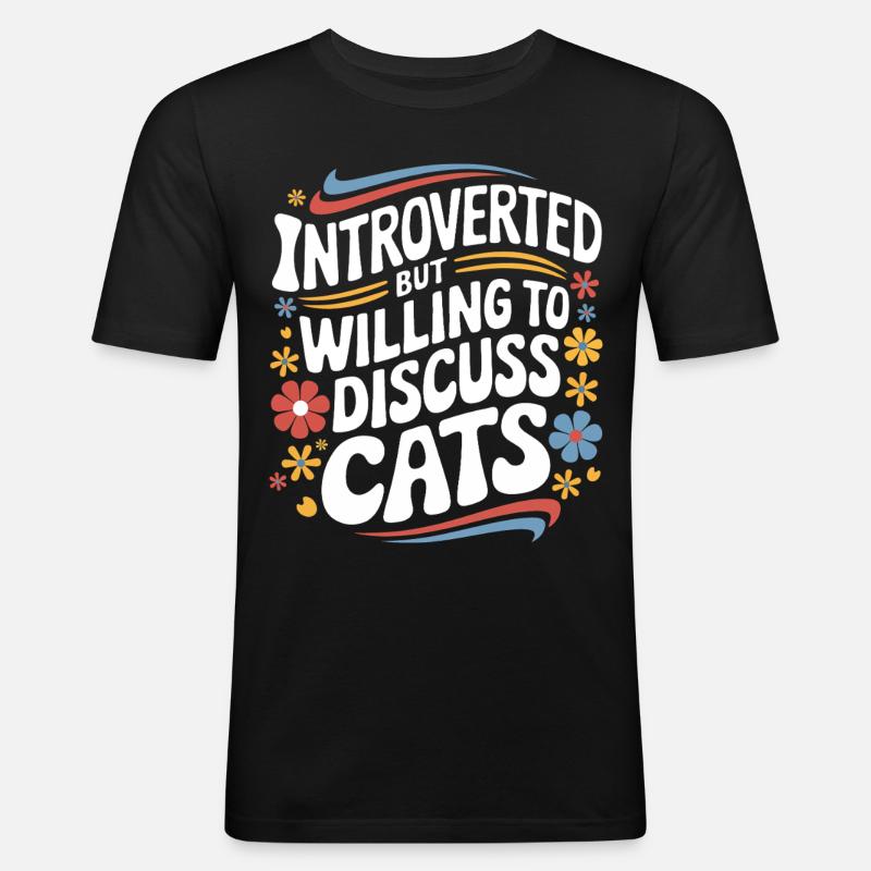 Introvertierter asozialer introvertierter - Männer Slim Fit T-Shirt - Schwarz