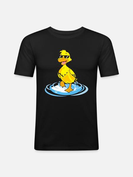 Duck Cool - Men's Slim Fit T-Shirt - black