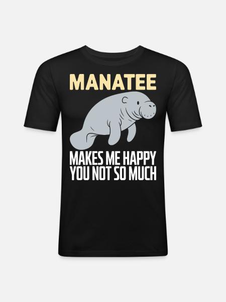 Manatee - Men's Slim Fit T-Shirt - black