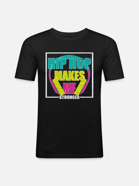 hip hop - Men's Slim Fit T-Shirt - black